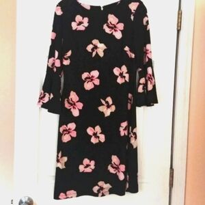 Tommy Hilfiger Floral Bell Sleeve Mid Dress Size 4